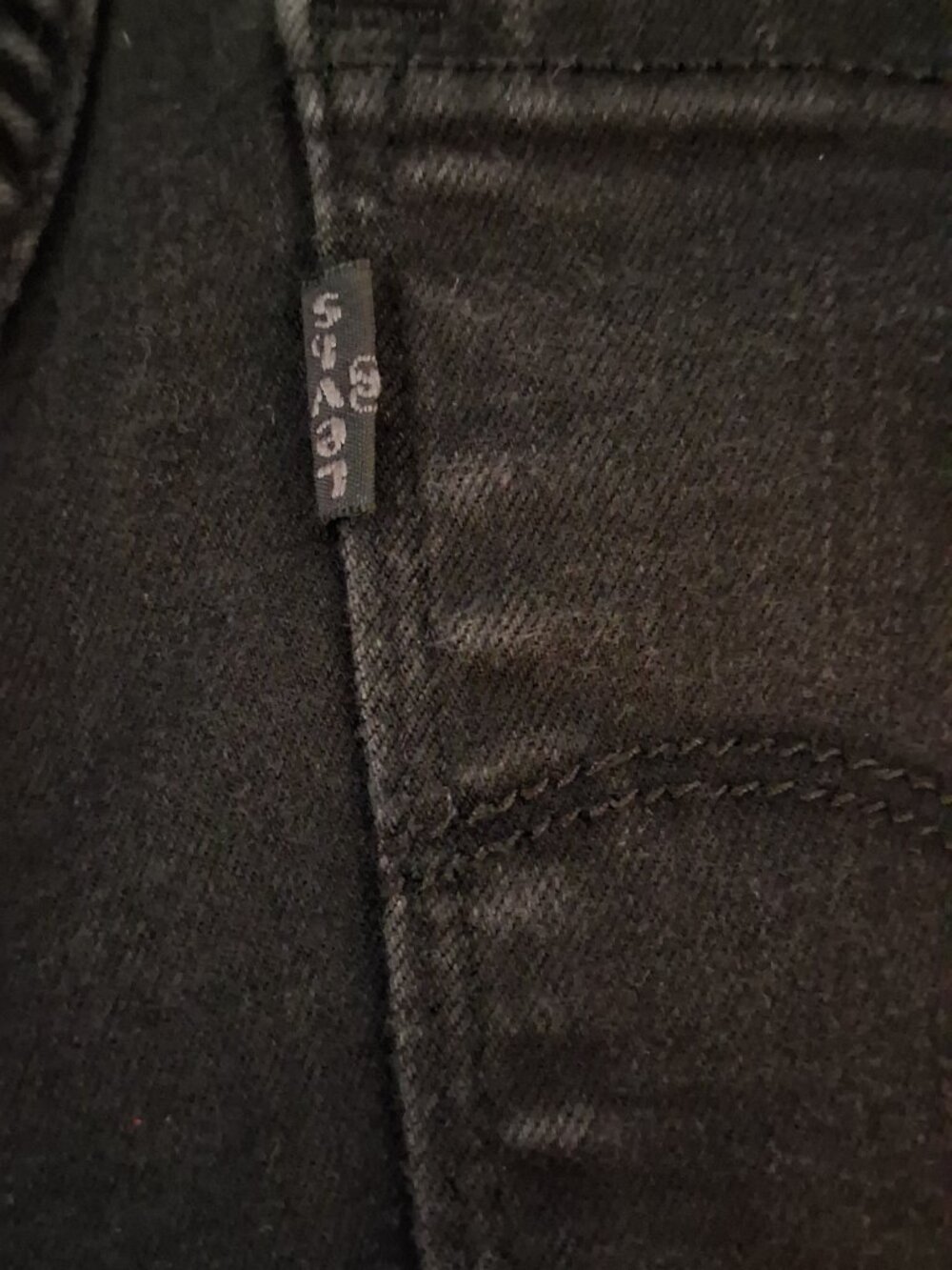 724 LEVI BLACK HIGH RISE STRAIGHT JEANS-16W - Picture 8 of 8